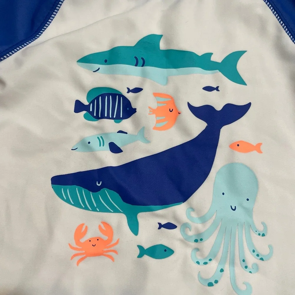 Carters baby sea animals rash guard‎ 12 months